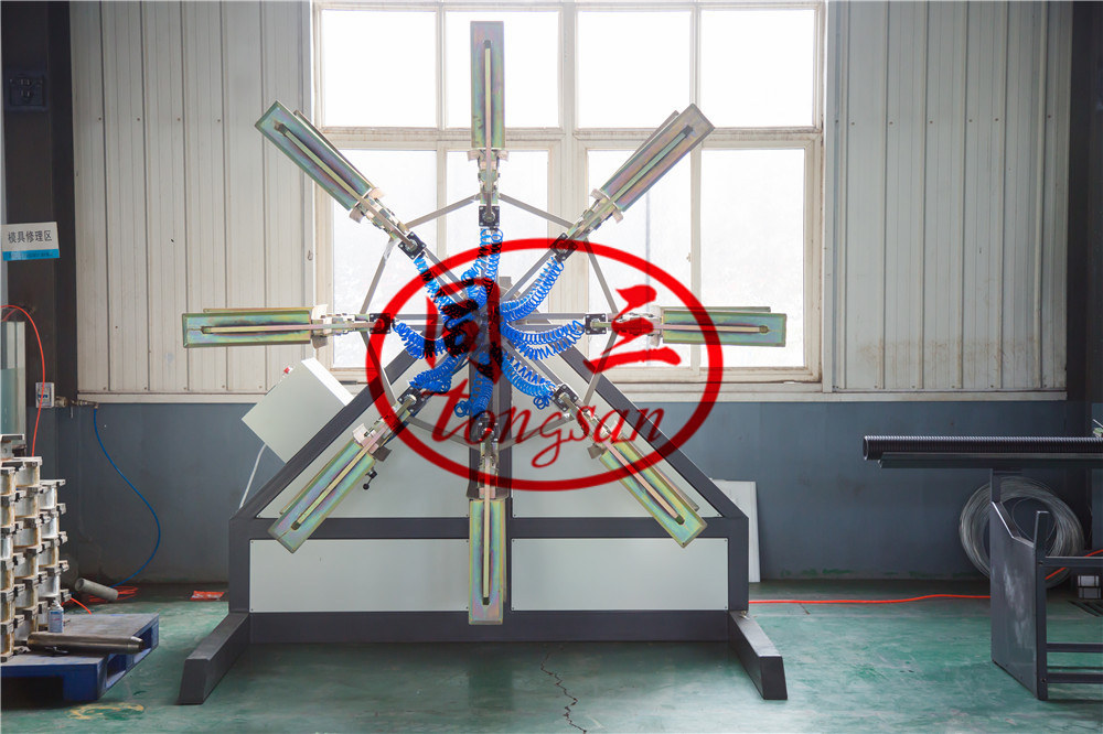 corrugated pipe winding device