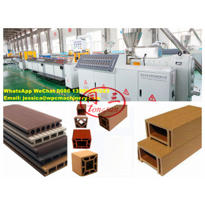 Wastage Wood Plastic Composite WPC Decking Extrusion Line Machine