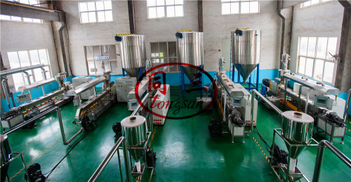 Parallel Double Screw Extruder WPC Granulating Pelletizing Machine For Making WPC Pellets