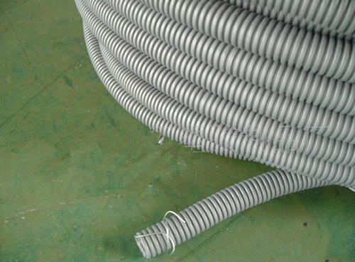 corrugaetd pipe machine with steel feeding