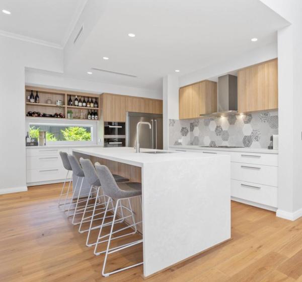 Melamine finish kitchen cabinet options plans with custom made size