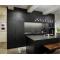I shaped modern black kitchen cabinet types units with sink