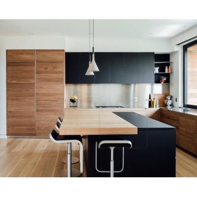 Black kitchen cabinet sets wholesale factory with drawers