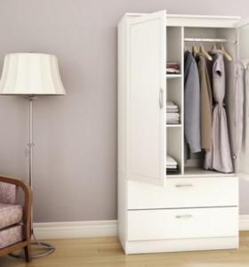 Blanco moderno apartamento dormitorio armario de madera de diseño
