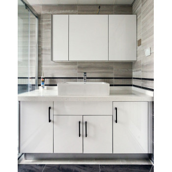 House project high gloss lacquer bath vanity cabinet