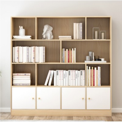 Large home library wooden bookshelf cabinet furniture design
