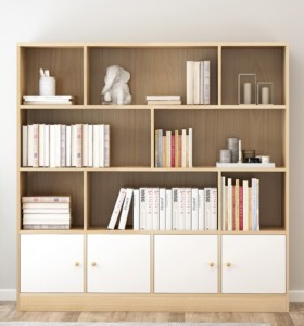Grande conception de meubles de meuble étagère en bois bibliothèque à domicile