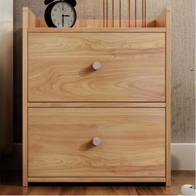 Wooden bedroom bed wood grain melamine night stand cabinet