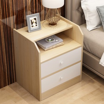 Cheap 2 drawer bedside cabinet unit with shelf for sale