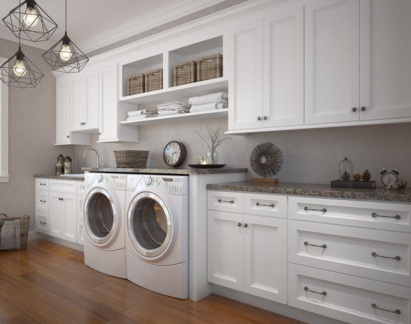 Project lacquer wooden apartment laundry cabinet