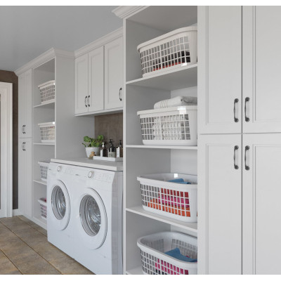 Solid wood waterproof laundry cabinet unit sale