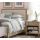Lacquer solid wood frame fabric bed set