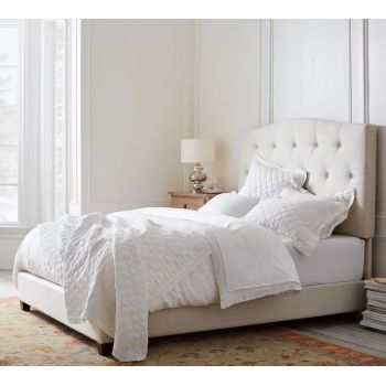 Fabric upholstery bed design set sale with headboard