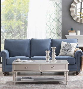 Home living room three seats fabric sectional sofa