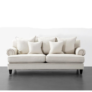 Project leisure white fabric upholstery sofa design furniture