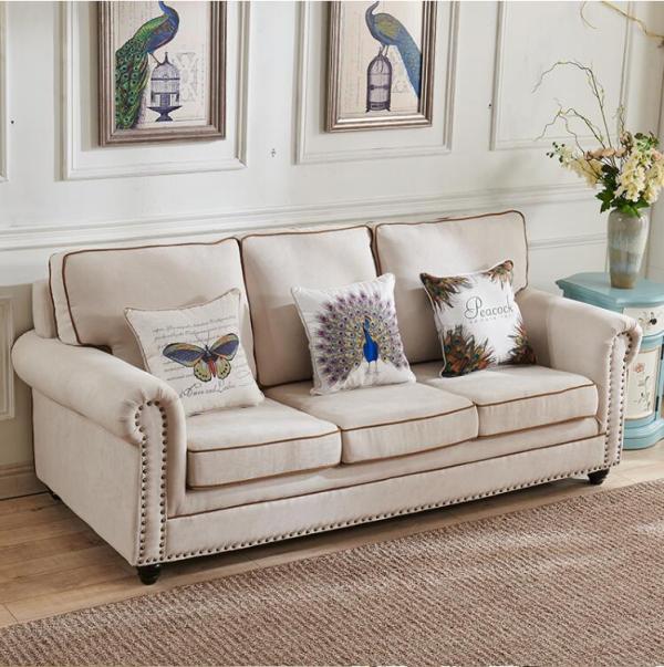 Diseño de set de muebles de tapicería de sofá de tela para la venta