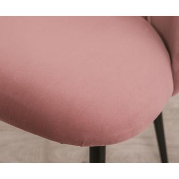 Modern light luxury style metal leg velvet fabric dining chair