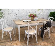 Solid wood dining cross back chair set design on sale