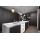Casa de estilo industrial, diseño de gabinete de cocina de laca gris oscuro