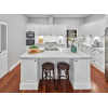 Villa project american style solid birch wood white kitchen cabinet