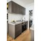 Project kitchen furniture brown color shaker kitchen cabinet with sink and isalnd