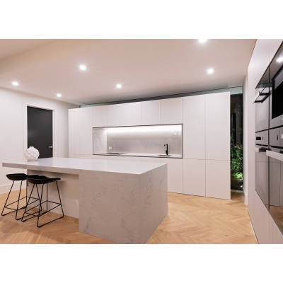 MDF door full height modern matte lacquer kitchen cabinet