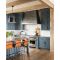 Frame door blue color shaker kitchen furniture design cabinet type