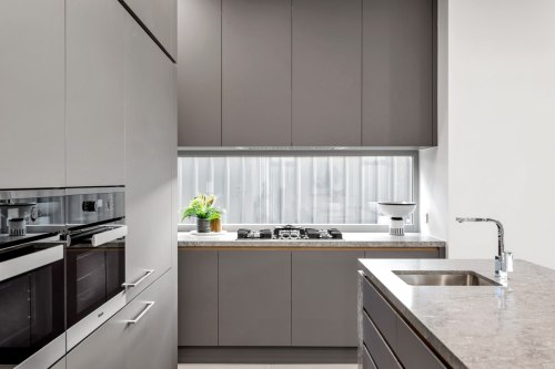 Tipo moderno pintura gris casa de australia pintura gris proyecto de gabinete de cocina