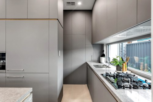 Tipo moderno pintura gris casa de australia pintura gris proyecto de gabinete de cocina