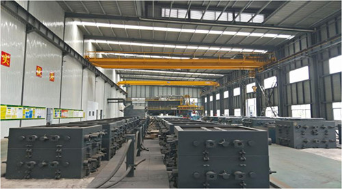 Vacuum casting molding production line