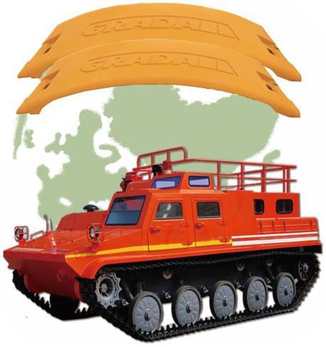 Forest fire truck counterweight