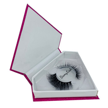 100% 3D Mink Eyelashes Own Brand Packaging False Eyelashes Private Label 25mm