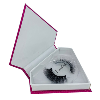 100% 3D Mink Eyelashes Own Brand Packaging False Eyelashes Private Label 25mm