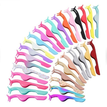 Eyelash Tweezer Private Label Top quality Custom Stainless steel colorful eyelashes applicator