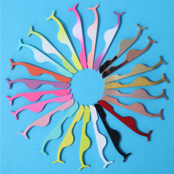 Eyelash Tools Custom Private Label Pink Lashes Applicator Tweezers Bulk Magnetic Lash Tweezer