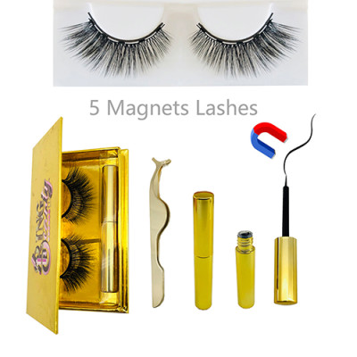 Magnetic Eyelashes 3D Faux Mink Eyelash Magnetic Liquid Eyeliner