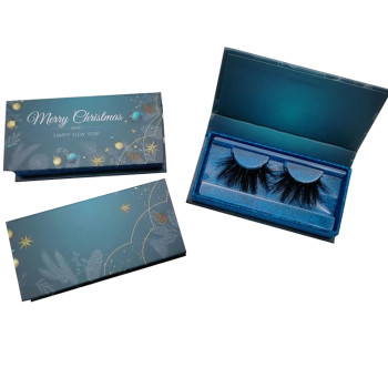 Christmas eyelash packing custom private label lash packaging box container Eyelash Package