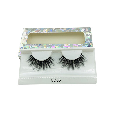 Natural long 3D Faux Mink Eyelashes Thick HandMade Full Strip Lashes Volume Soft Mink Lashes（5D05）