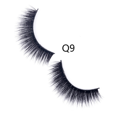 Wholesale Soft Faux Mink Hair False Eyelashes Wispy Fluffy Multilayer Lashes (Q9)