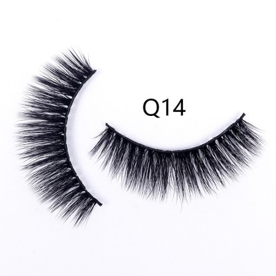 3D False Eyelashes Handmade Faux Mink Lashes Human Hair Natural Fake Lashes Makeup Eyelash (Q14)