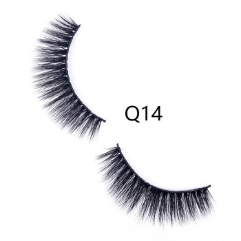 3D False Eyelashes Handmade Faux Mink Lashes Human Hair Natural Fake Lashes Makeup Eyelash (Q14)