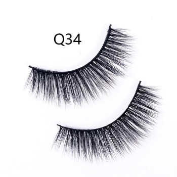 1 pairs 3D Faux Mink Lashes Natural Long False Eyelashes Thick Cross Lashes Handmade Soft Lash