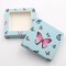 Square window butterfly eyelash box 1 pair fake eyelash paper box with eyelash tray