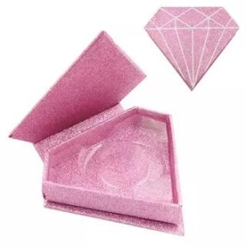 New Diamond box fine mounting box false eyelash packaging single pair mink fur box