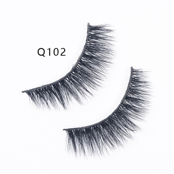 1Pair 6D Mink Eyelashes Natural False Long Faux Mink Lash Thick Handmade Lashes