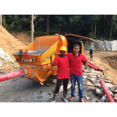 trailer mounted diesel concrete pumps| JH DHBT80| sale for construction| china supplier