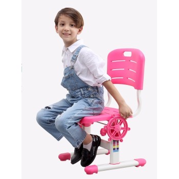 children study chair, Metal frame , plastic seat, height adjustable