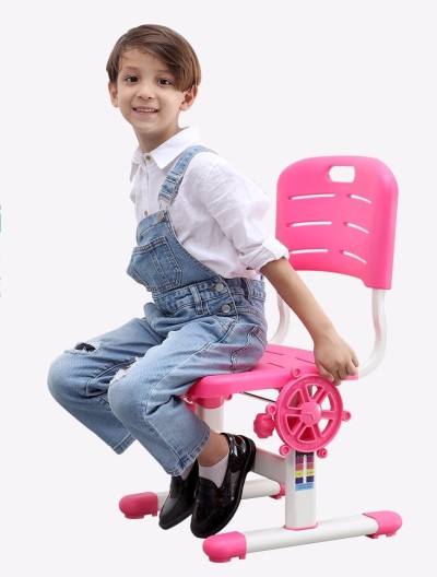 children study chair, Metal frame , plastic seat, height adjustable