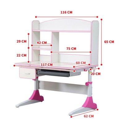 Ergonomic study table set