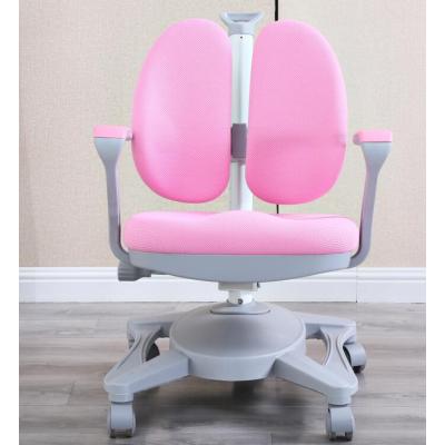 Double back ergonomic study chair with arm rest, Metal frame , fabric upholstery